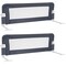 Costway 1/2 PCS 42" Toddler Foldable Bed Rail with Adjustable Safety Strap, Bedrail Guard Grey
